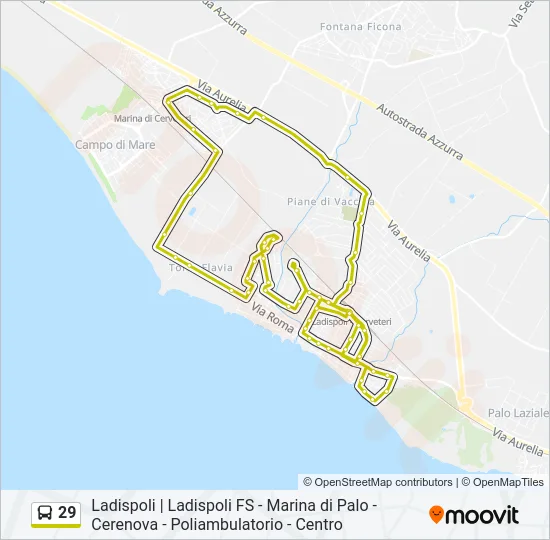 29 Bus Line Map