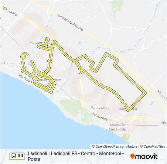 30 Bus Line Map