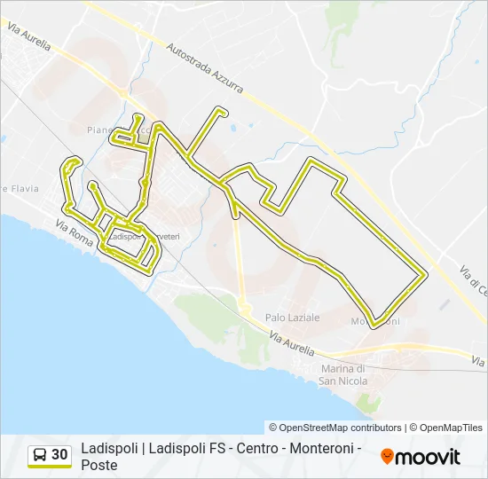 30 Bus Line Map