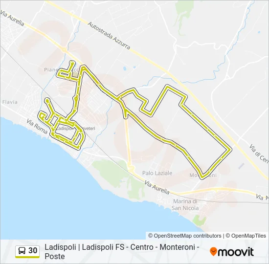 30 Bus Line Map