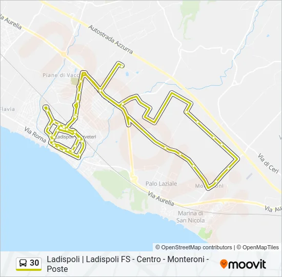 30 Bus Line Map