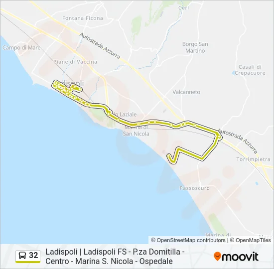 32 Bus Line Map