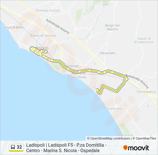 32 Bus Line Map