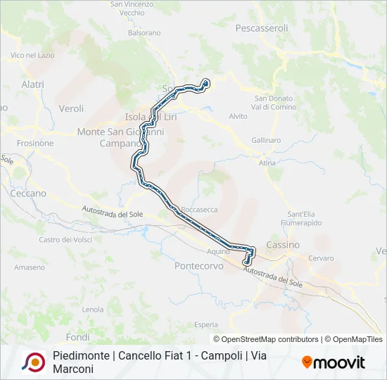 COTRAL Bus Line Map