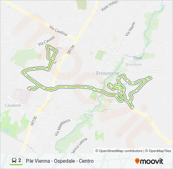 2 Bus Line Map
