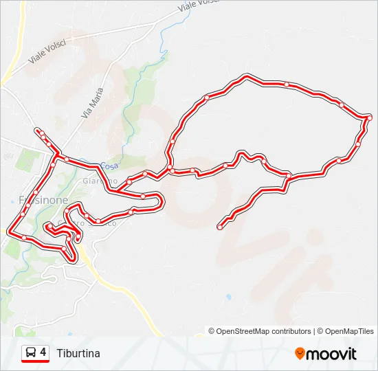 4 Bus Line Map