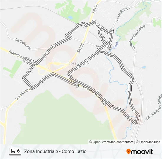 6 Bus Line Map