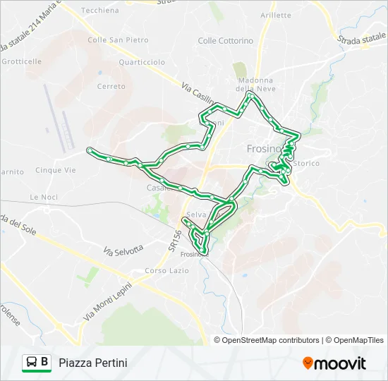 B Bus Line Map