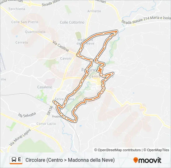 E Bus Line Map