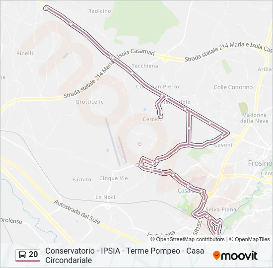 20 Bus Line Map