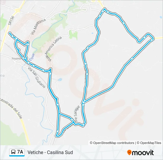 7A Bus Line Map