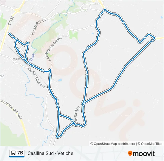7B Bus Line Map