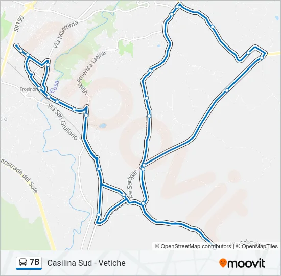 7B Bus Line Map