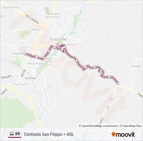 8R Bus Line Map