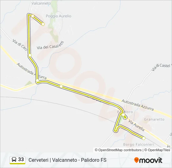 33 Bus Line Map