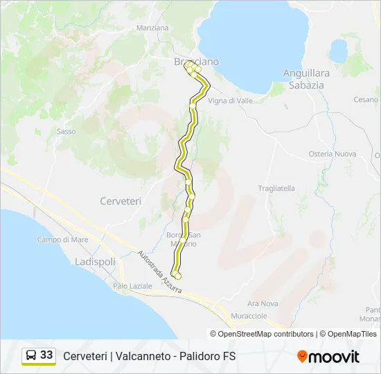 33 Bus Line Map