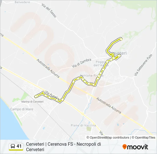 41 Bus Line Map