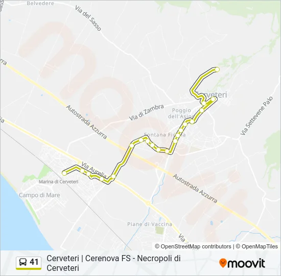 41 Bus Line Map