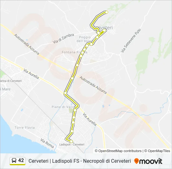 42 Bus Line Map