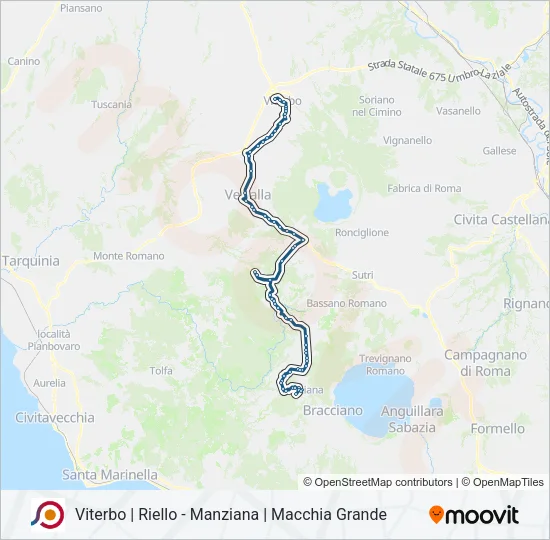 COTRAL Bus Line Map