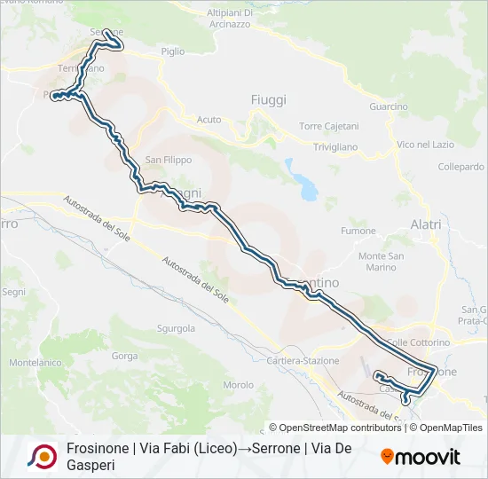 COTRAL Bus Line Map