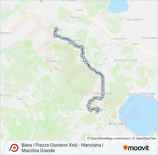 COTRAL Bus Line Map