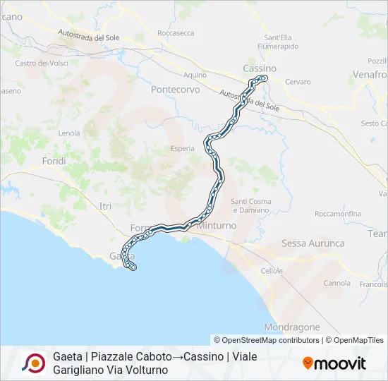 COTRAL Bus Line Map
