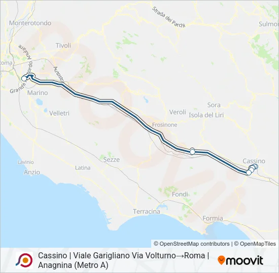 COTRAL Bus Line Map