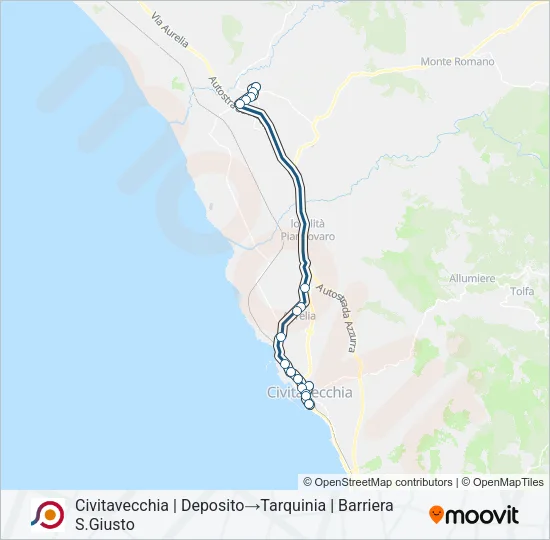 COTRAL Bus Line Map