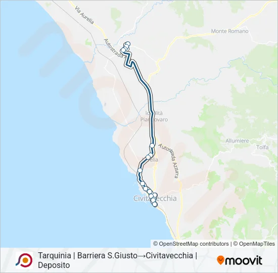 COTRAL Bus Line Map