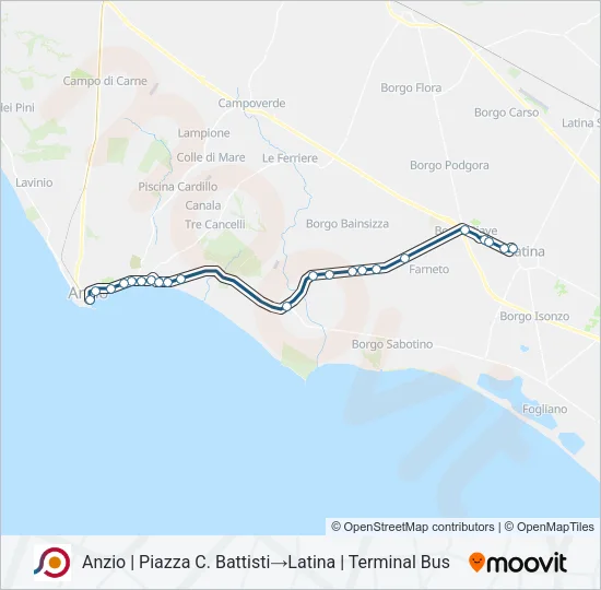 COTRAL Bus Line Map