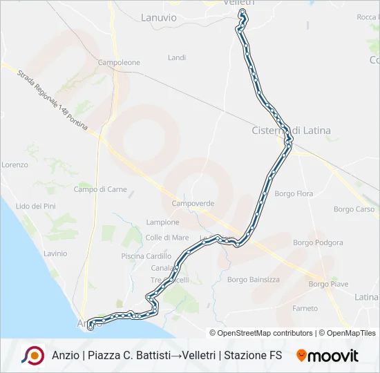 COTRAL Bus Line Map