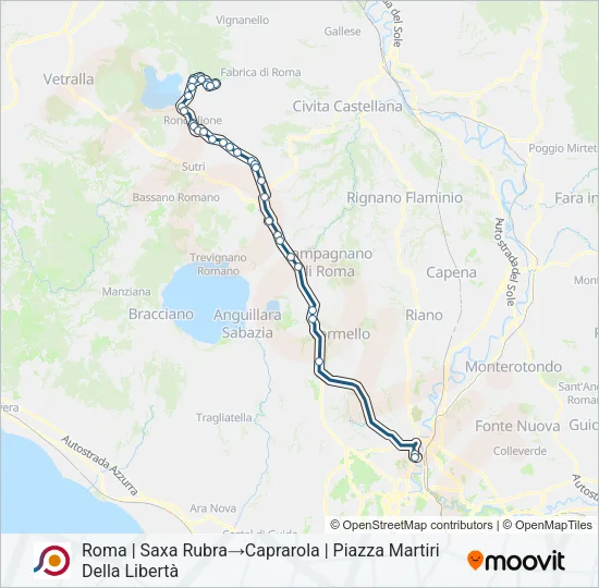 COTRAL Bus Line Map