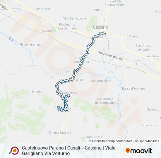 COTRAL Bus Line Map