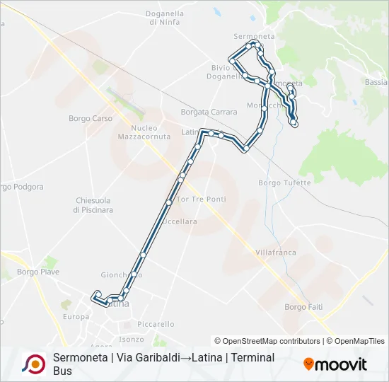COTRAL Bus Line Map