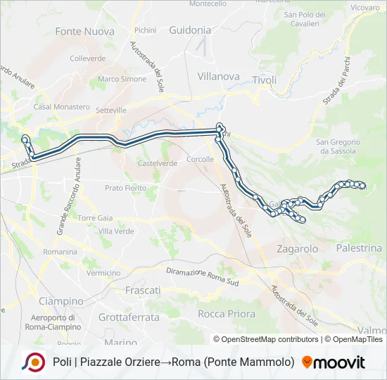 COTRAL Bus Line Map