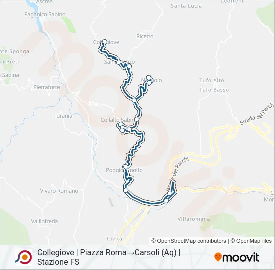COTRAL Bus Line Map