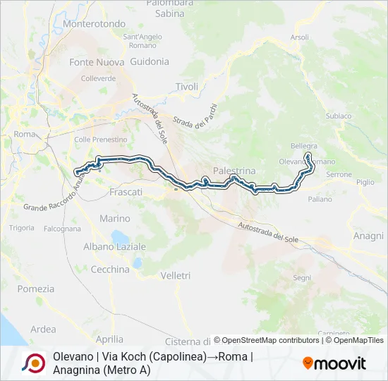 COTRAL Bus Line Map