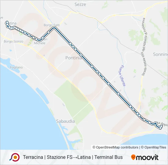 COTRAL Bus Line Map