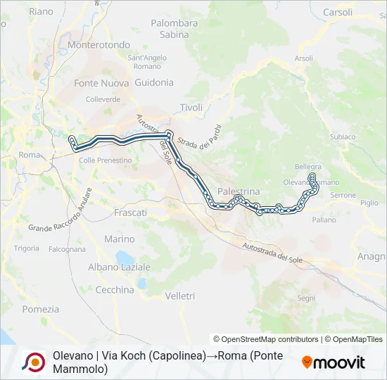 COTRAL Bus Line Map