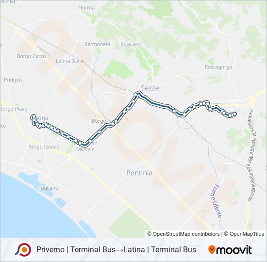 COTRAL bus Line Map