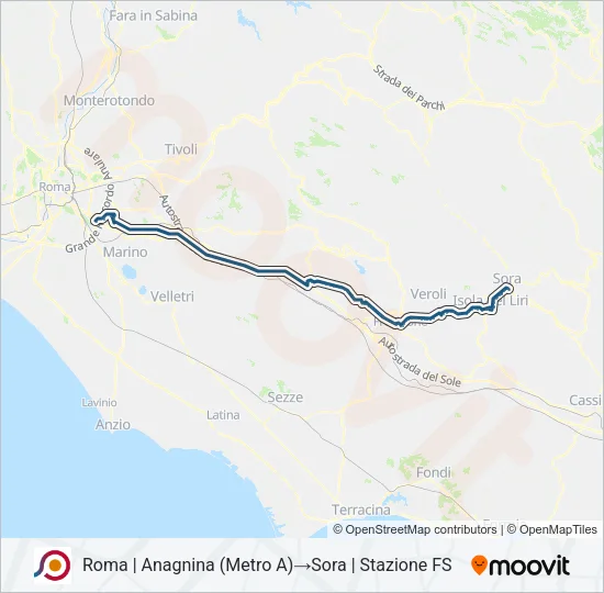 COTRAL Bus Line Map