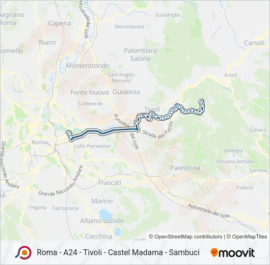 COTRAL Bus Line Map
