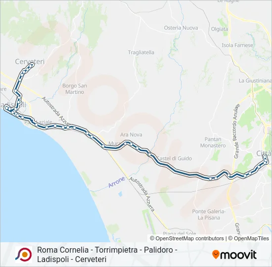 COTRAL Bus Line Map