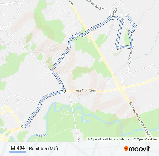 404 Bus Line Map