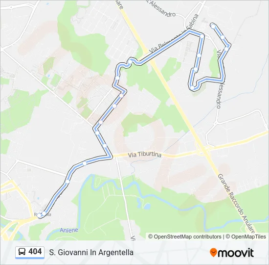 404 Bus Line Map