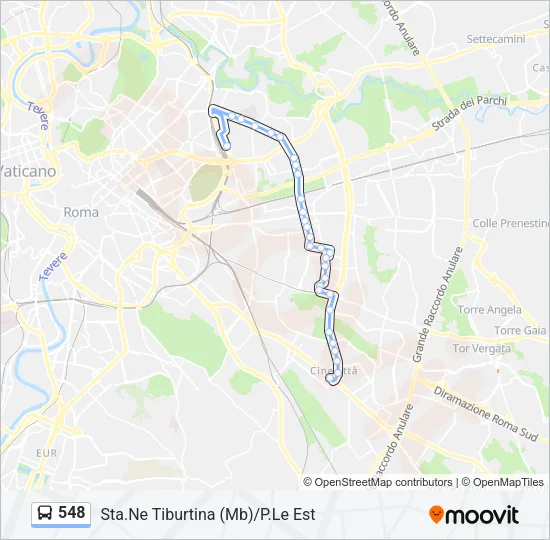 548 Bus Line Map
