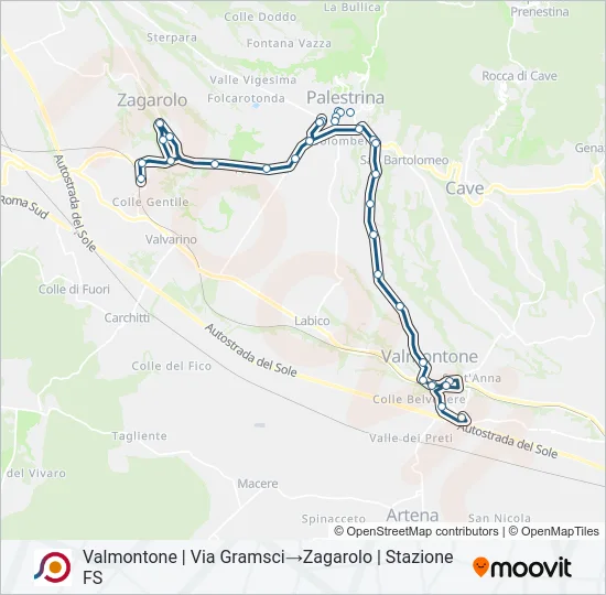 COTRAL Bus Line Map