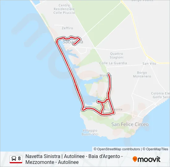 8 Bus Line Map