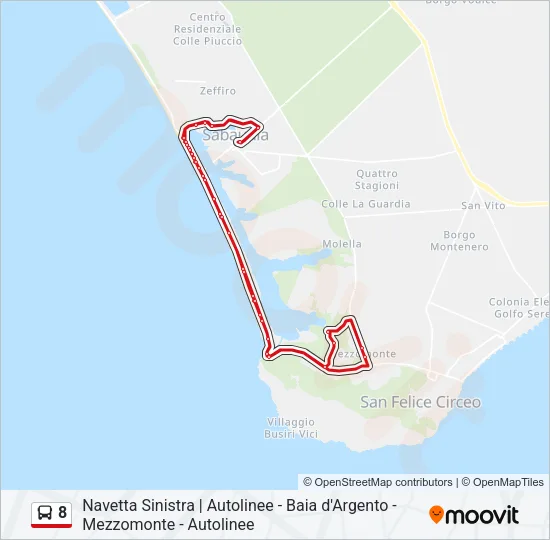 8 Bus Line Map